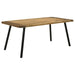 Maverick - Rectangular Tapered Legs Dining Table - Natural Mango And Black - Simple Home Plus