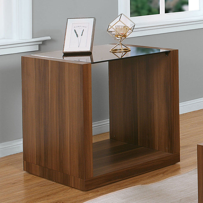 Langenthal - End Table - Black / Dark Walnut - Simple Home Plus