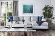 Ornella - Sectional - Light Gray / Blue - Simple Home Plus