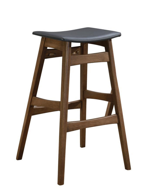 Finnick - Tapered Legs Bar Stools (Set of 2) - Dark Gray And Walnut - Simple Home Plus