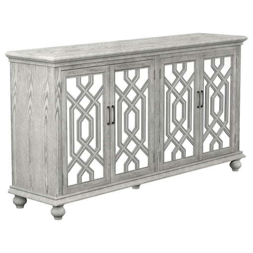 Melanie - 4-Door Accent Cabinet - Antique White - Simple Home Plus