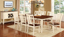Dover - Dining Table With Leaf - Vintage White / Cherry - Simple Home Plus
