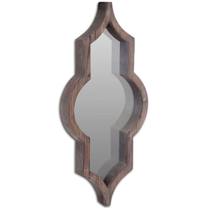 34" Novelty Framed Accent Mirror - Dark Brown