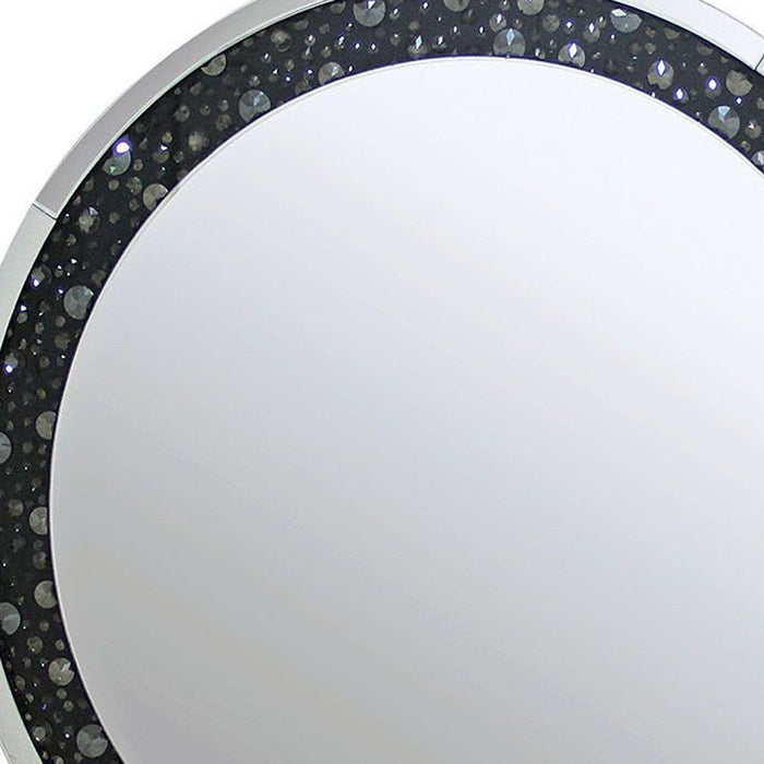 39" Round Accent Mirror - Black