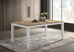 Hollis - Rectangular Dining Table - Brown And White - Simple Home Plus