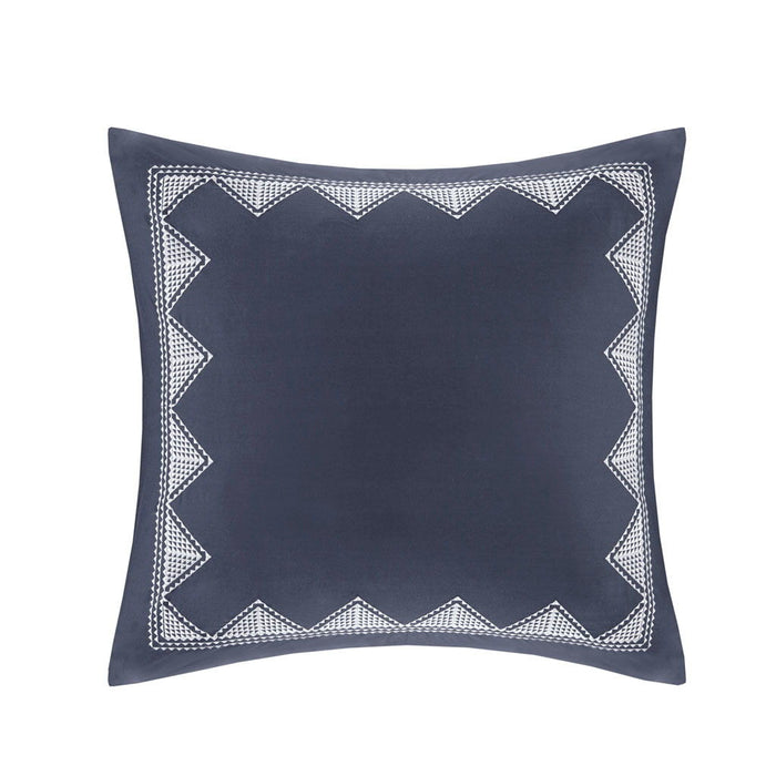 Isla - Embroidered Euro Sham - Navy