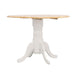 Allison - Drop Leaf Round Dining Table - Natural Brown And White - Simple Home Plus