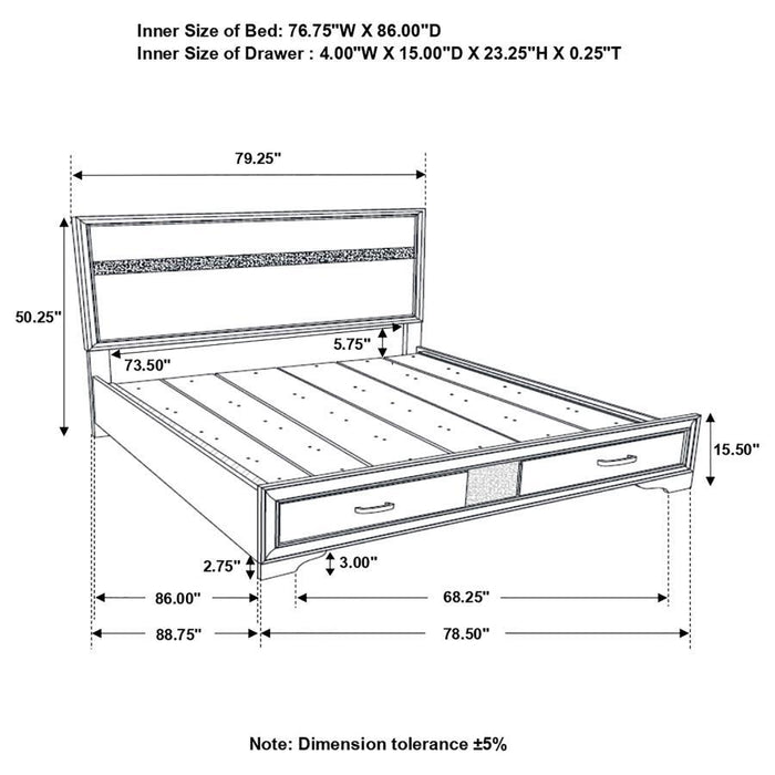 Miranda - 2-Drawer Storage Bed - Simple Home Plus