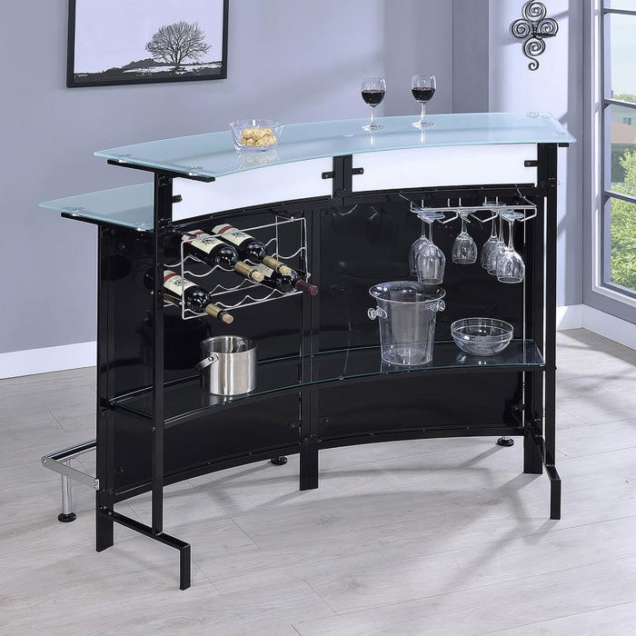 Keystone - Glass Top Bar Unit - Black - Simple Home Plus