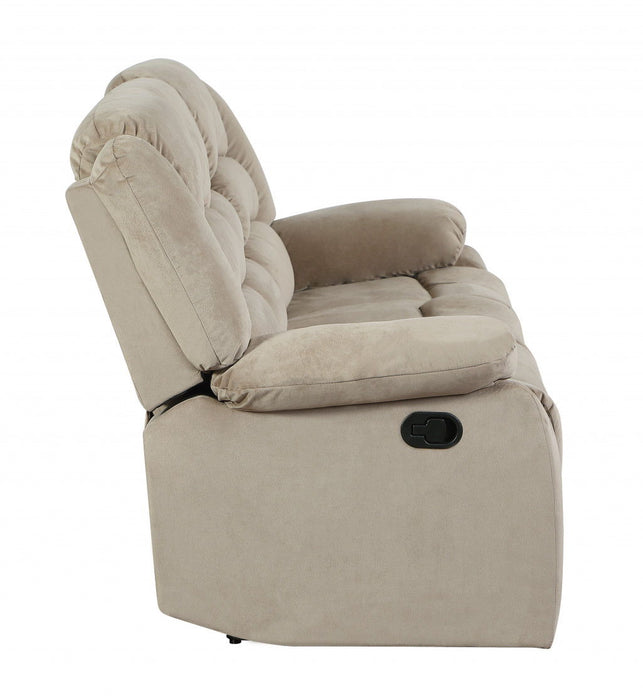 2 Piece Indoor Microsuede Five Person Seating Set - Beige