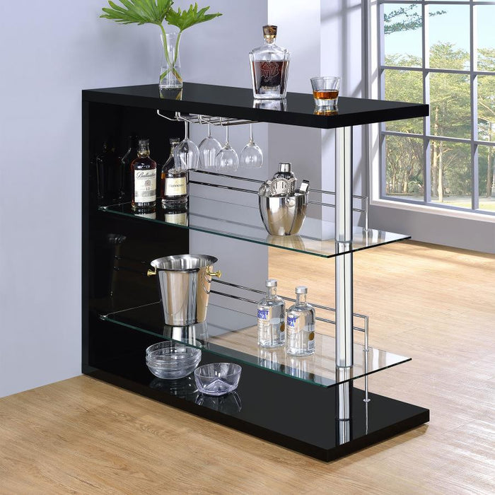 Prescott - Rectangular 2-Shelf Bar Unit - Simple Home Plus