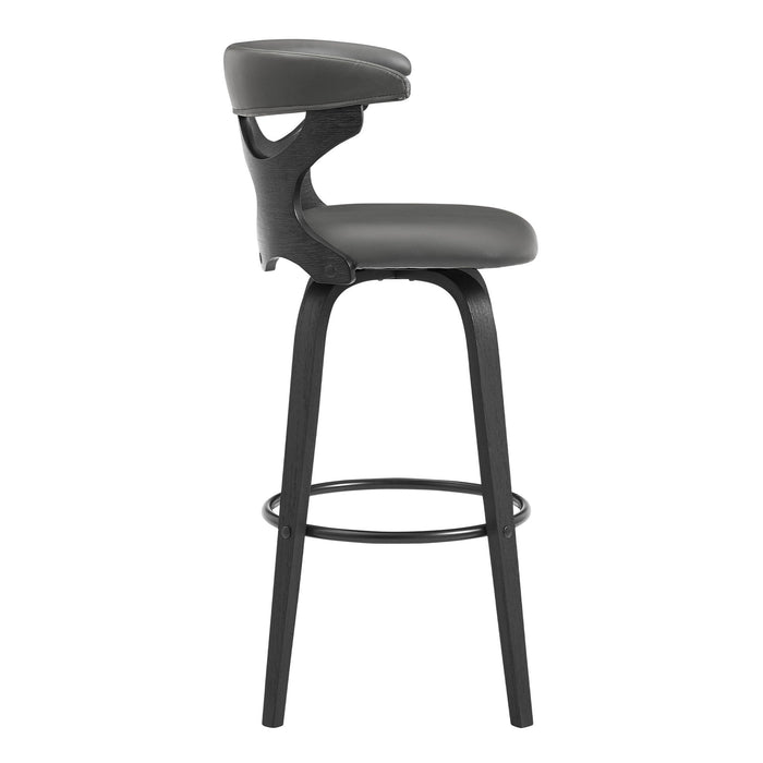 36" Swivel Counter Height Bar Chair - Gray / Black