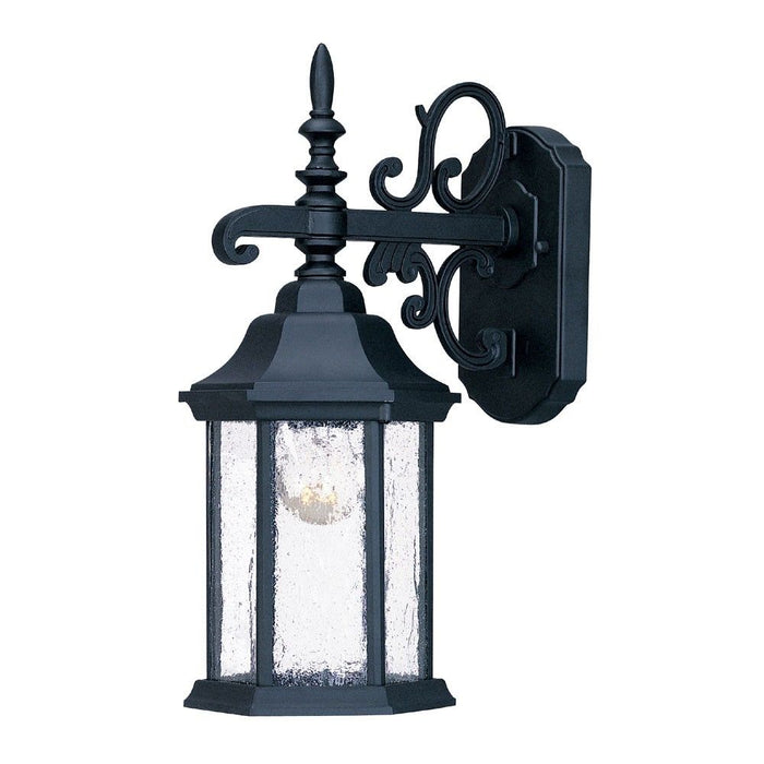 Narrow Domed Hanging Lantern Wall Light - Matte Black