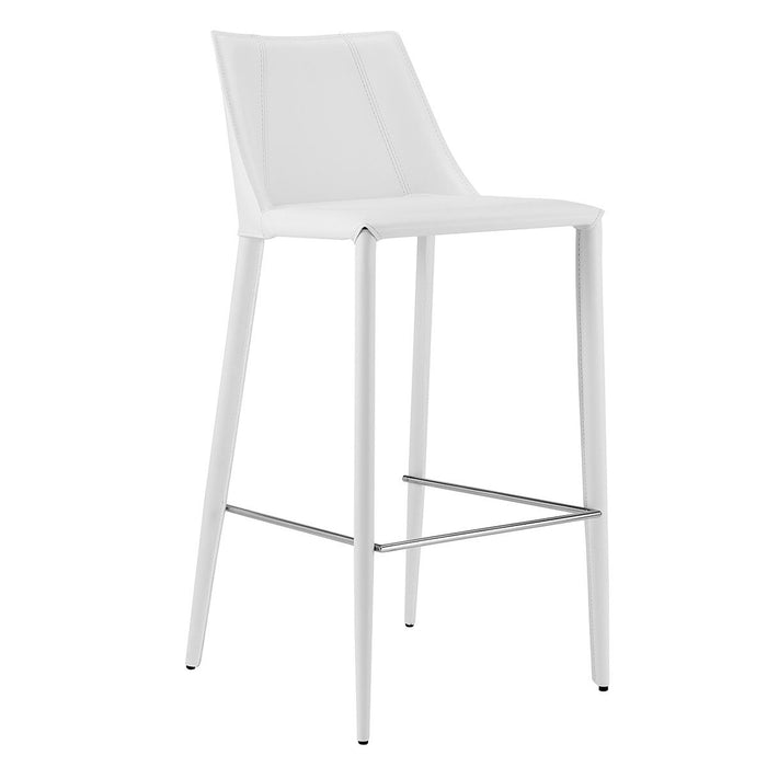 Steel Low Back Bar Height Bar Chair - White