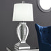 Klein - Table Lamp With Drum Shade - White And Mirror - Simple Home Plus