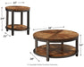 Roybeck - Light Brown / Bronze - Occasional Table Set (Set of 3) - Simple Home Plus