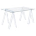 Amaturo - Writing Desk With Glass Top - Clear - Simple Home Plus