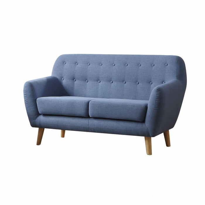 Linen Loveseat - Blue