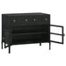 Sadler - 2-Drawer Accent Cabinet With Glass Doors - Black - Simple Home Plus