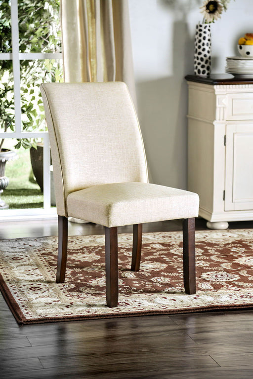 Cimma - Side Chair (Set of 2) - Espresso / Ivory - Simple Home Plus