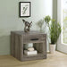 Felix - 1-Drawer Square Engineered Wood End Table - Gray Driftwood - Simple Home Plus