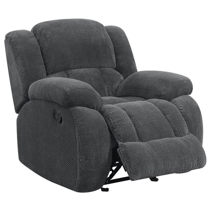 Weissman - Upholstered Glider Recliner - Charcoal - Simple Home Plus