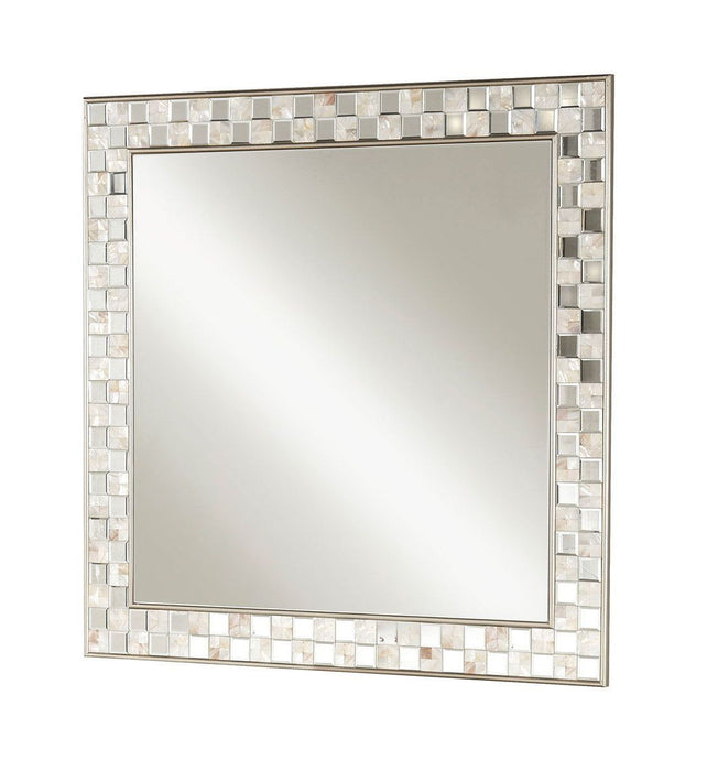 39" Square Accent Mirror - Silver