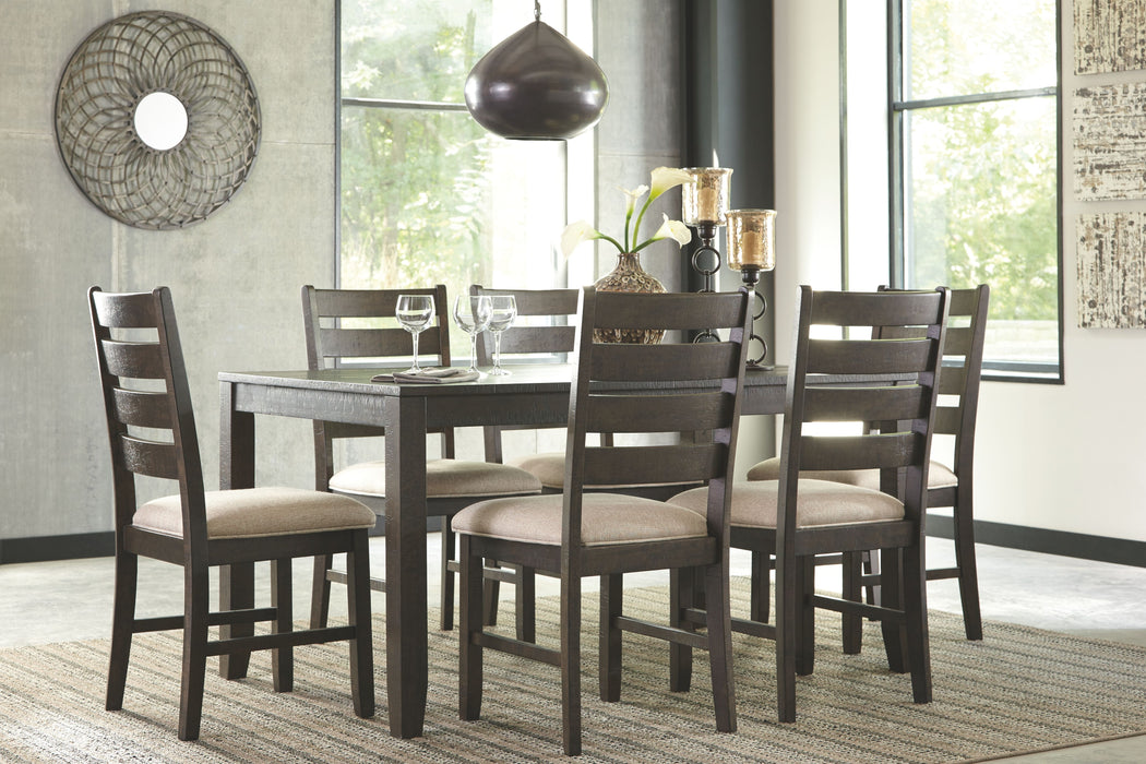 Rokane - Brown - Dining Room Table Set (Set of 7) - Simple Home Plus