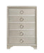 Salford - 5-Drawer Chest - Metallic Sterling - Simple Home Plus