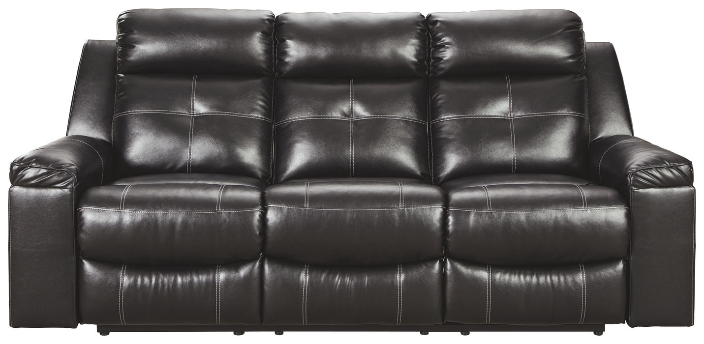 Kempten - Black - Reclining Sofa - Simple Home Plus