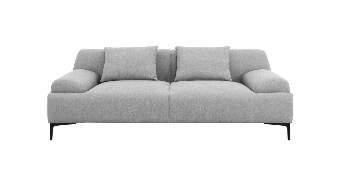 Sofa And Toss Pillows & Black Legs - Gray