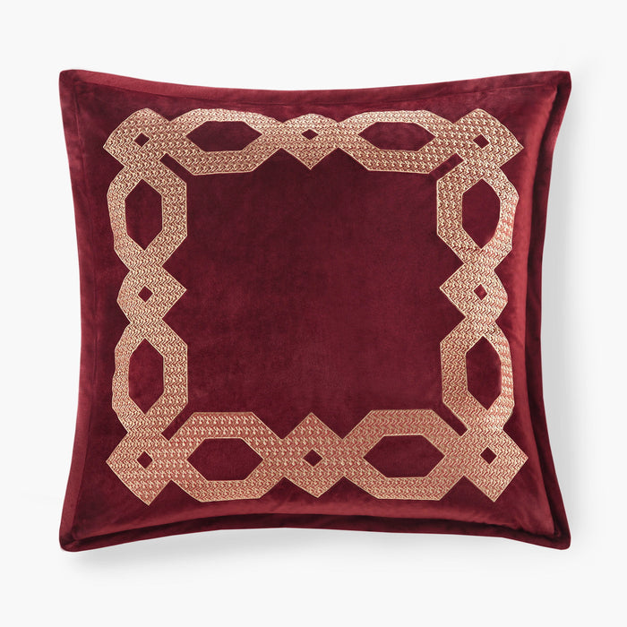 Clermont - European Pillow Sham - Burgundy