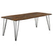 Neve - Live-Edge Dining Table With Hairpin Legs - Sheesham Gray And Gunmetal - Simple Home Plus