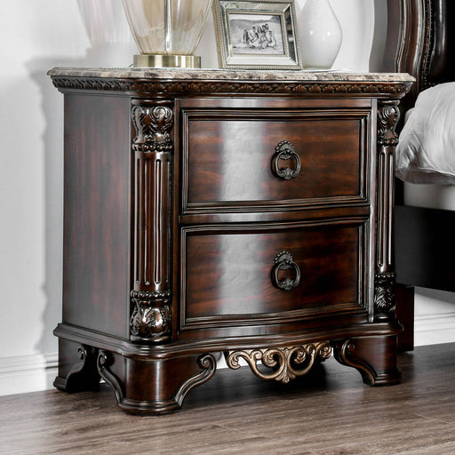 Menodora - Nightstand - Brown Cherry - Simple Home Plus