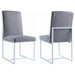 Mackinnon - Upholstered Side Chairs (Set of 2) - Gray And Chrome - Simple Home Plus