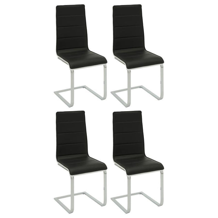 Broderick - Upholstered Side Chairs (Set of 4) - Black And White - Simple Home Plus