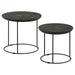 Loannis - 2 Piece Round Nesting Table - Matte Black - Simple Home Plus