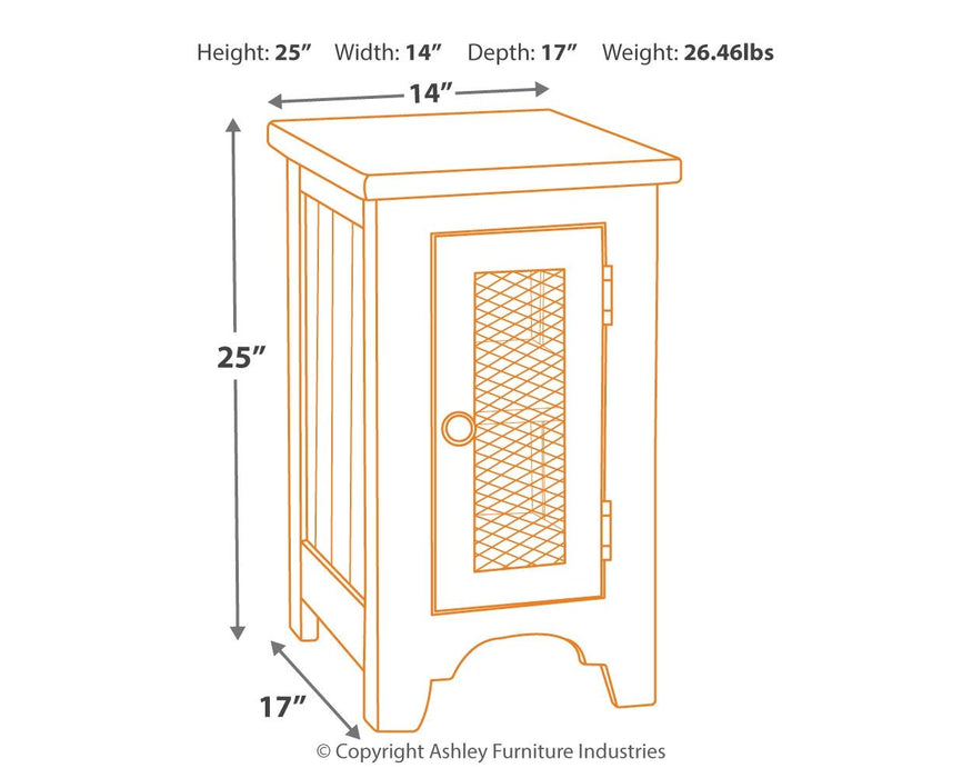 Wystfield - White / Brown - Chair Side End Table - Simple Home Plus