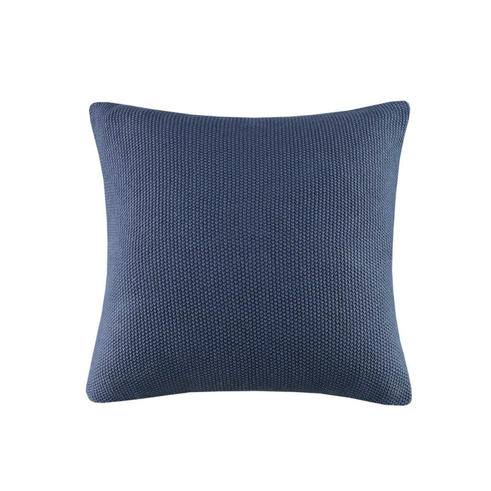 Bree Knit - Square Pillow Cover - Indigo