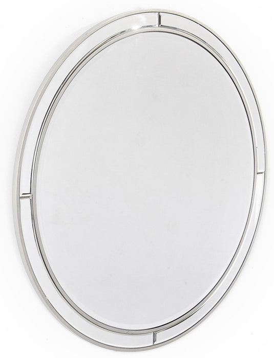 Simply Lined Mirror - Silver