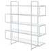 Elmer - 5-Shelf Bookcase - Chrome And Clear - Simple Home Plus