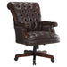 Calloway - Tufted Adjustable Height Office Chair - Dark Brown - Simple Home Plus