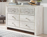 Paxberry - Whitewash - Six Drawer Dresser - Medallion Drawer Pulls - Simple Home Plus