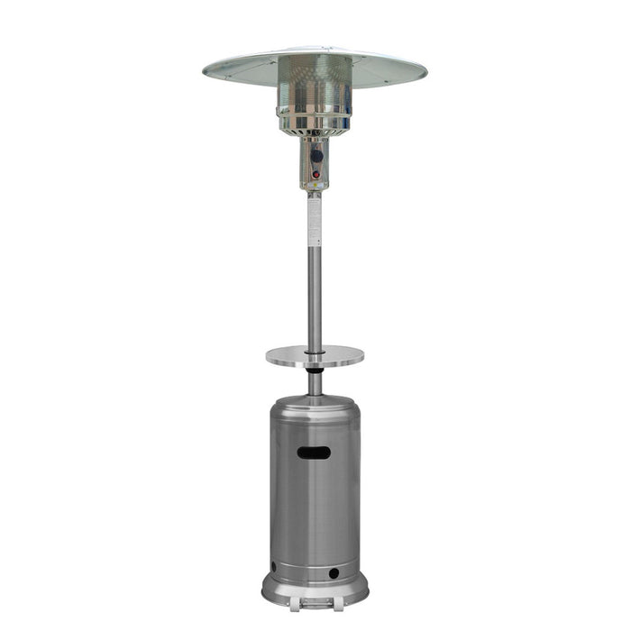 48000 Btu Steel Propane Cylindrical, Pole Standing Patio Heater - Silver