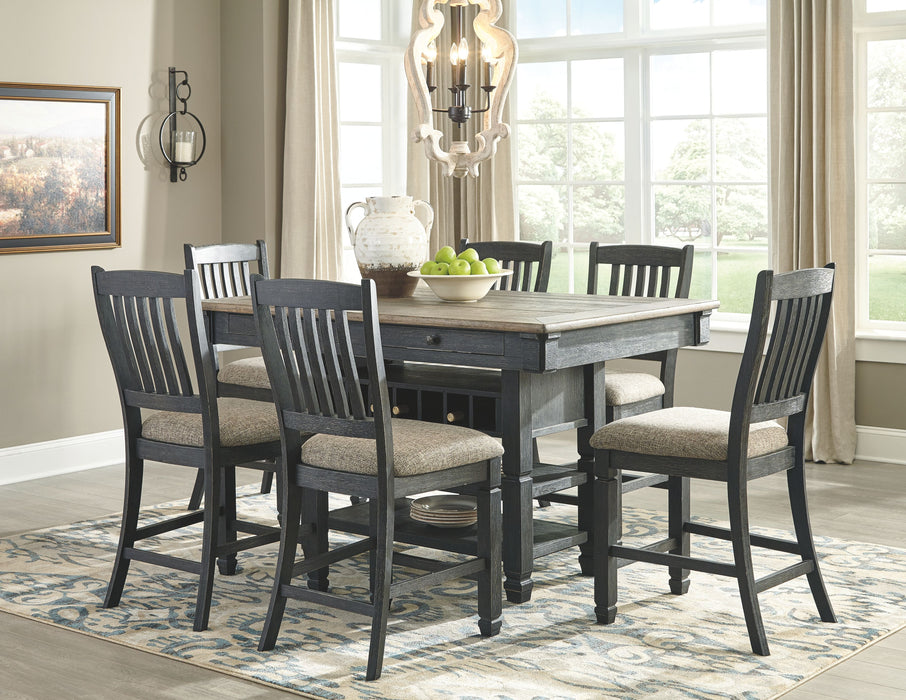 Tyler - Black / Gray - Rectangular Dining Room Counter Table - Simple Home Plus