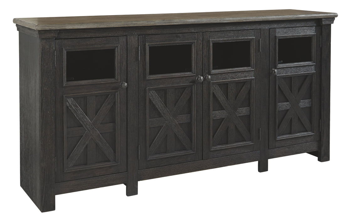 Tyler - Black / Gray - Extra Large TV Stand - Simple Home Plus