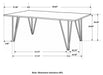 Neve - Live-Edge Dining Table With Hairpin Legs - Sheesham Gray And Gunmetal - Simple Home Plus