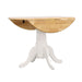 Allison - Drop Leaf Round Dining Table - Natural Brown And White - Simple Home Plus