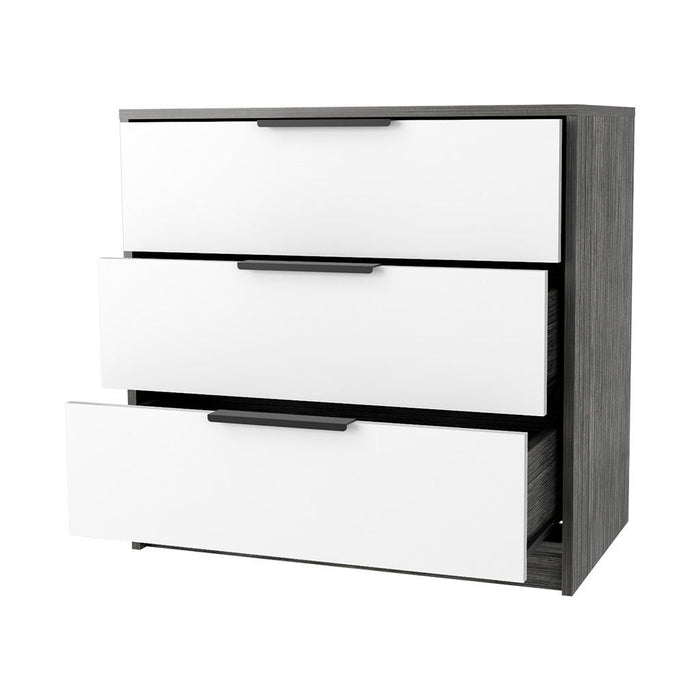 Three Drawer Dresser - White / Gray