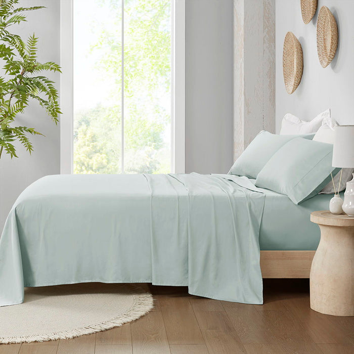 300 Thread Count Organic Cotton - King Deep Pocket Sheet Set - Aqua